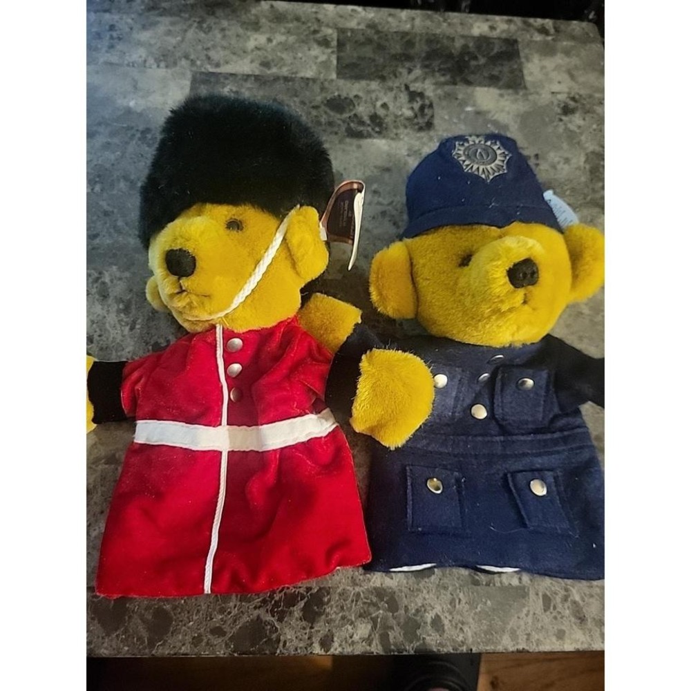 Vintage Handmade Merry‎ thougt Beefeater And Police Man Puppets